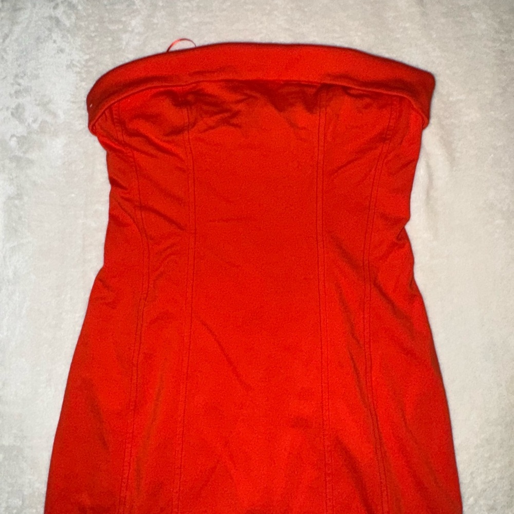 Urban Outfitters Vibrant Red Strapless Dress